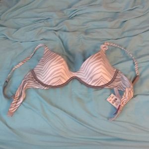 Zebra stripped bra
